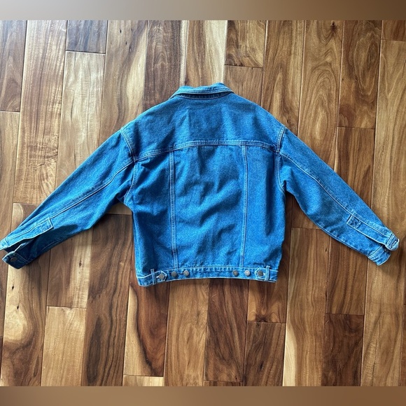 Vintage Calvin Klein Early 80’s Denim Bomber Jacket size Medium - Picture 3 of 7
